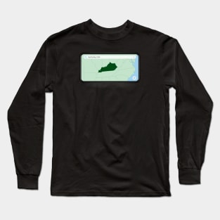 Kentucky Map App Long Sleeve T-Shirt